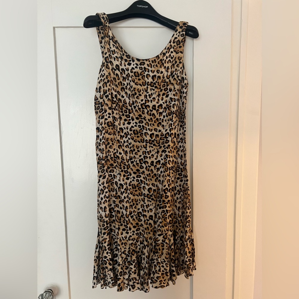 Vintage ‘90s Leopard Dress 100% Rayon